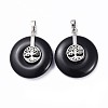 Natural Obsidian Pendants G-F640-E04-2