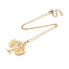 304 Stainless Steel Pendant Necklaces NJEW-T018-09G-2