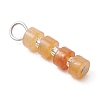 7Pcs 7 Styles Natural Mixed Gemstone Disc Heishi Beaded Pendants PALLOY-JF04151-02-4