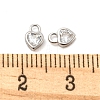 Real Platinum Plated Rhodium Plated 925 Sterling Silver Charms STER-K176-03A-P-4