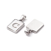 304 Stainless Steel Pave Shell Pendants STAS-G327-01P-C-2