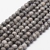 Natural Map Stone/Picasso Stone/Picasso Jasper Beads Strands X-G-D840-35-4mm-1