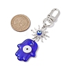 Evil Eye Lampwork Pendant Decorations HJEW-JM01997-03-4