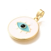 Brass Enamel Pendants KK-R212-21G-2