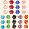 45Pcs 9 Colors Luminous Handmade Gold Foil Glass Beads Strands FOIL-PA0001-01-6