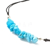 Synthetic Turquoise(Dyed) Chips Braided Bead Bracelet BJEW-JB08019-05-4