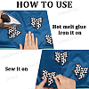 9Pcs Polyester Embroider Thread Iron on/Sew On Patches PATC-CY0001-62-5