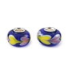 Lampwork & Brass Core European Beads LAMP-P019-01P-01-1