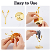 Alloy Crystal Ball Crafts Holder ODIS-WH0030-260G-4