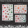 6Pcs 3 Styles Christmas Theme Plastic Hollow Out Drawing Painting Stencils Templates DIY-GF0009-92-2