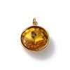 High Polished 316 Stainless Steel Faceted Glass Pendants STAS-K258-46G-07-1