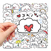 50Pcs PVC Self-Adhesive Cartoon Cloud Stickers WG18599-01-4