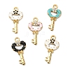 40Pcs 4 Colors Alloy Enamel Pendants ENAM-CJ0002-59-1