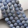 Dyed & Heated Natural Blue Aventurine Beads Strands G-J376-31-10mm-1