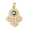 Brass Micro Pave Clear Cubic Zirconia Pendants KK-C263-22B-G-1