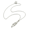 304 Stainless Steel Cable Chain Macrame Pouch Empty Stone Holder for Pendant Necklaces Making NJEW-TA00118-01-1