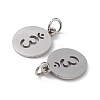 Non-Tarnish 304 Stainless Steel Charms STAS-Q201-T448P-2