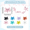 32Pcs 8 Colors Brass Clip-on Earrings FIND-PH0061-88-2
