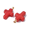Handmade Lampwork with Brass Pendants LAMP-I030-01G-04-2