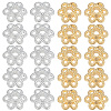 400Pcs 2 Colors Alloy Bead Caps FIND-PA0001-09-6