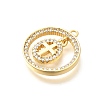 Brass Micro Pave Cubic Zirconia Pendants KK-G519-07G-04-2