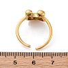 304 Stainless Steel Open Cuff Rings for Women LS-RJEW-M060-01G-21-5