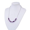 Gemstone Pendant Necklaces X-NJEW-JN01706-4