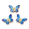 Brass Enamel Beads KK-S392-09-2