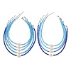 9Pcs 9 Styles Synthetic Turquoise Sea Turtle with Glass Seed Beaded Necklace Sets for Women NJEW-JN05930-2