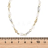 Natural Cultured Freshwater Pearl Rice Beaded Chain Necklaces NJEW-JN06404-4