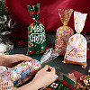 100Pcs 4 Styles Christmas Theme OPP Cellophane Candy Packaging Bags ABAG-TA0002-08-7