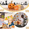 Olycraft 12Pcs 3 Style Halloween Theme Unfinished Wood Decorative Supplies DIY-OC0004-14-7