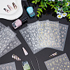 HOBBIESAY 12Pcs 4 Colors PET Waterproof Self-Adhesive Moon Star Sun Decorative Stickers DIY-HY0001-64-5