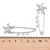 Starfish 304 Stainless Steel Safety Pins Brooch Findings SA-CBA098D-16H-P03-3