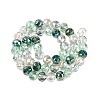 Electroplate Transparent Glass Beads Strands EGLA-Q135-8MM-C05-3