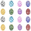 8Pcs 8 Colors Glass Imitation Jade Beads GLAA-YW0005-72-1