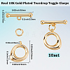 10Sets Brass Toggle Clasps KK-BBC0025-38-2