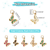 SUPERFINDINGS 10Pcs 5 Colors  Brass Cubic Zirconia Charms KK-FH0003-25-4