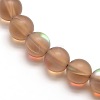 Synthetic Moonstone Beads Strands G-F142-10mm-04-3