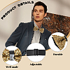 1Pc Polyester with Rhinestone Bow Ties for Bridegroom AJEW-SP0003-32B-3