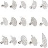 DICOSMETIC 30Pcs 15 Style 304 Stainless Steel Stud Earring Findings STAS-DC0001-40-1