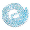 Transparent Crackle Baking Paint Glass Beads X1-DGLA-T003-01B-06-2