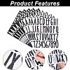 12 Sheets 2 Colors PVC Self-adhesive Label Stickers DIY-HY0001-01-4