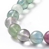 Natural Rainbow Fluorite Round Bead Strands G-P070-31-12mm-3