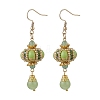 Lantern 304 Stainless Steel Synthetic Imperial Jasper Dangle Earrings EJEW-MZ00609-3
