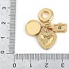 Rack Plating Brass Clear Cubic Zirconia European Dangle Charms KK-P287-18C-G-3