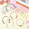 60Pcs 12 Colors Adjustable Waxed Polyester Cord Bracelet Making AJEW-CJ00011-6