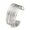 Spring 304 Stainless Steel Open Bangles for Women BJEW-K288-02B-P-1