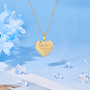 304 Stainless Steel Heart Locket Pendant Necklaces for Photo NJEW-WH0020-97B-4