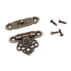 Alloy Wooden Box Lock Catch Clasps PALLOY-WH0074-01-1